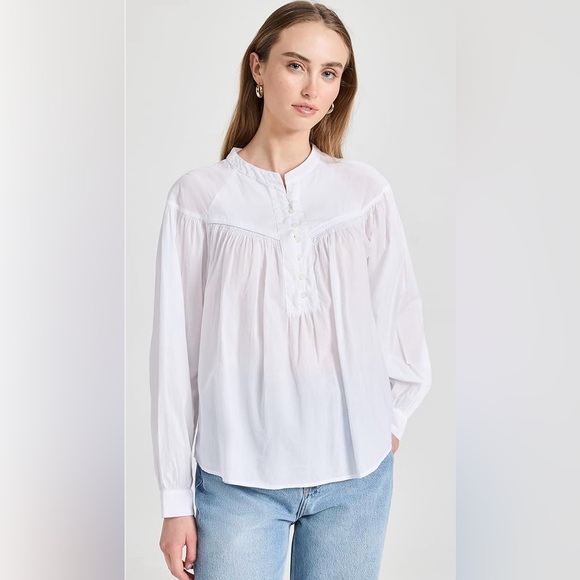 XIRENA EUC Sz L White Button-Up Women's “Delilah” Top - Picture 2 of 11